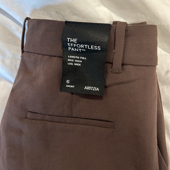 Aritzia The Effortless Pant™ - Crepette™ Mocha Brown sz 6 - Picture 14 of 16